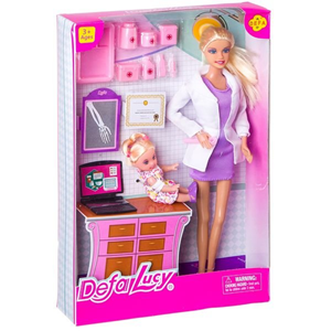 عروسک باربی مفصلی دکتر سونوگرافی دفا لوسی Defa Lucy_اسباب بازی